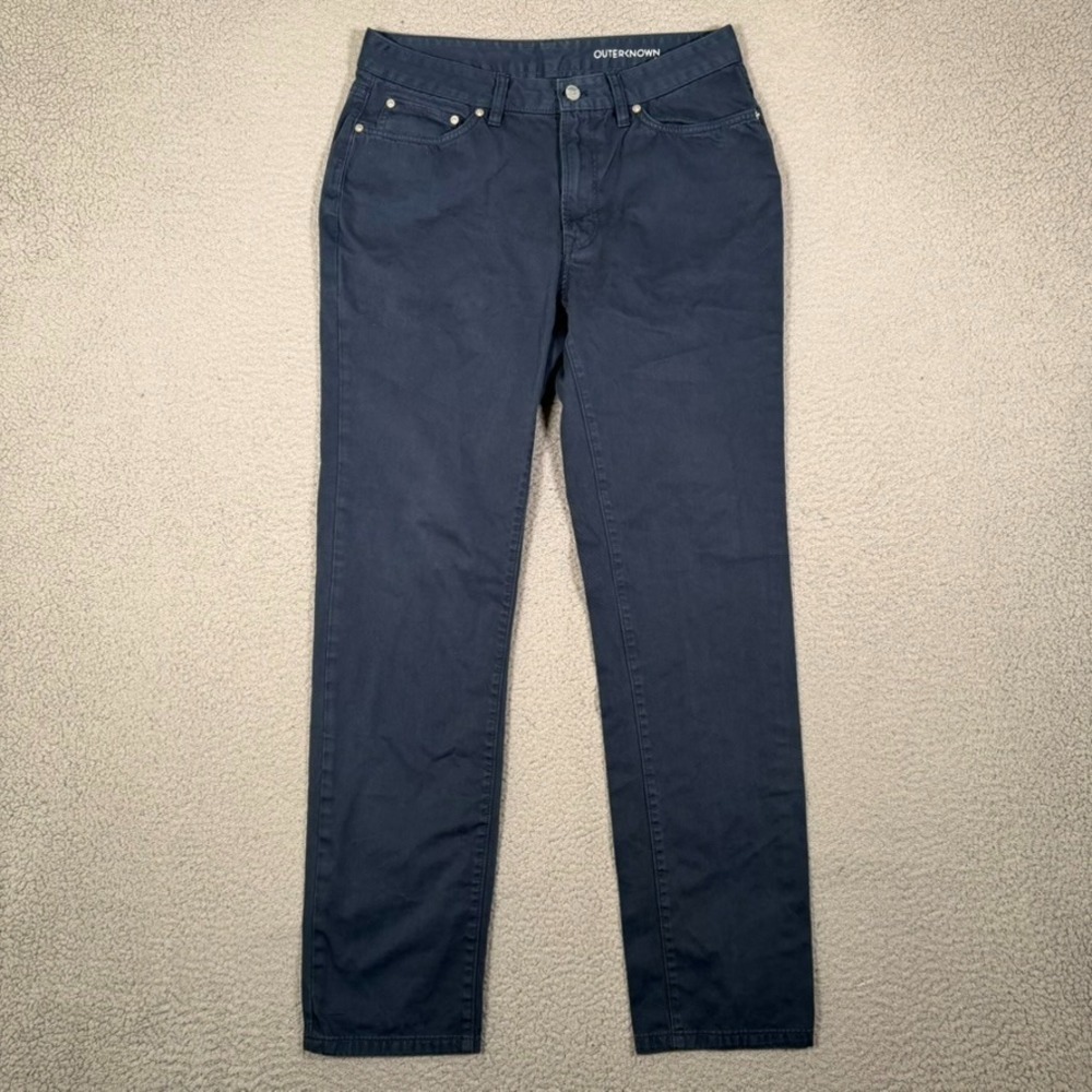 Outerknown Pants Mens 32x30 Blue Slim Fit 5 Pocket Chino Casual Preppy Logo